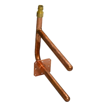 Jones Stephens 1/2 PEX F1960 Dbl Stub Out Elbow W/ Square Mounting Flange, 7 x 8 S71004